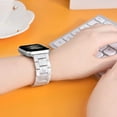 thumbnail image 2 of KOMI Compatible with Series 8/7/9 Resin Apple Watch Bands 45mm 44mm 42mm,Fashion Resin Bracelet Wristband with Stainless Steel Buckle for iWatch Ultra 49mm Series 6/5/4/3/2/1/SE, 2 of 8