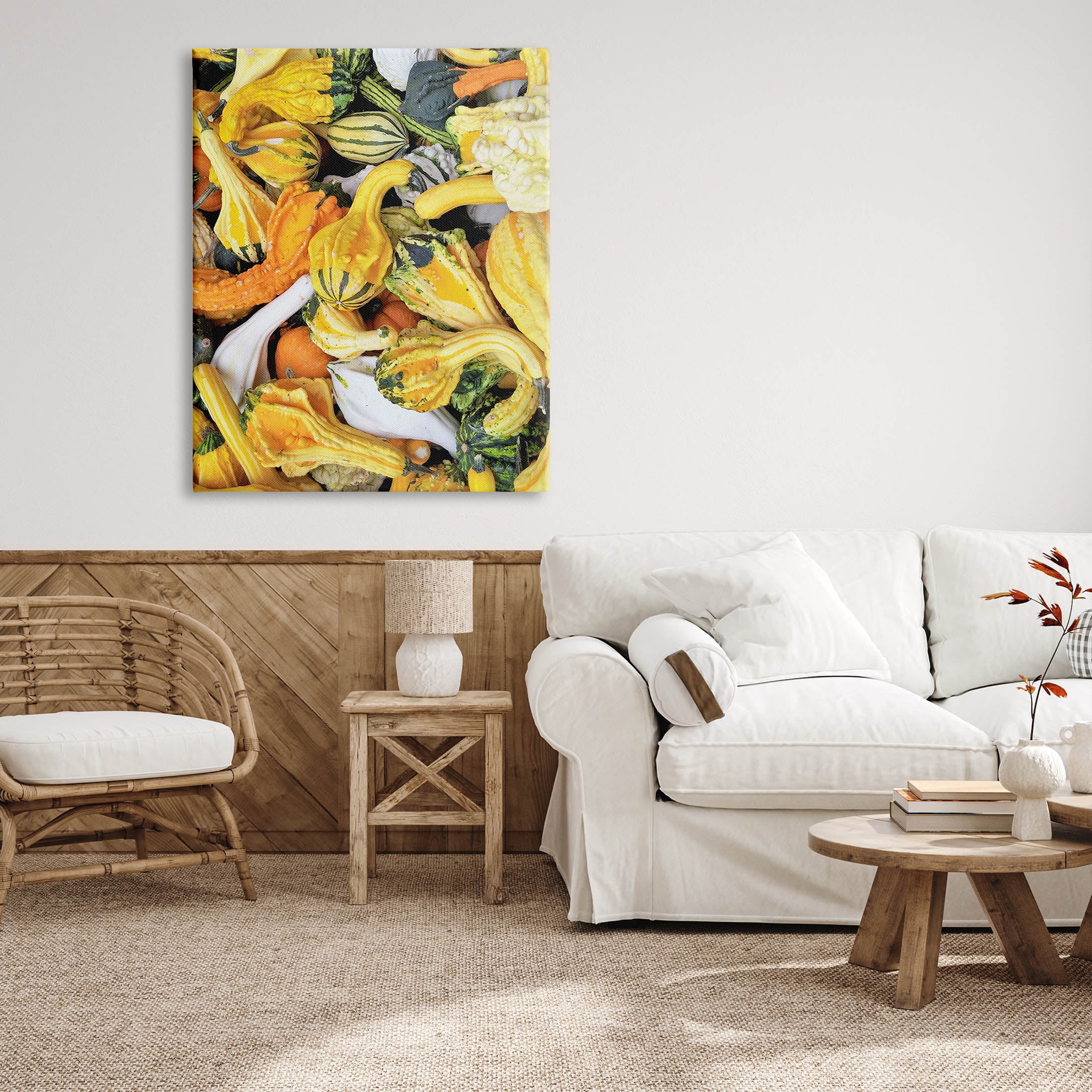 Stupell Industries Mixed Autumn Gourd Arrangement Photograph Gallery Wrapped Canvas Print Wall Art, Design by Lil' Rue