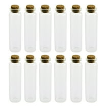Mini Corked Glass Tube Vial Bottles, 12-count, 3-1/2-inch