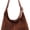 Red Brown, variant on Slouchy Suede Shoulder Bag For Women Stylish Underarm Tote Soft Leather Casual Crossbody Handbag Travel Winter Fall