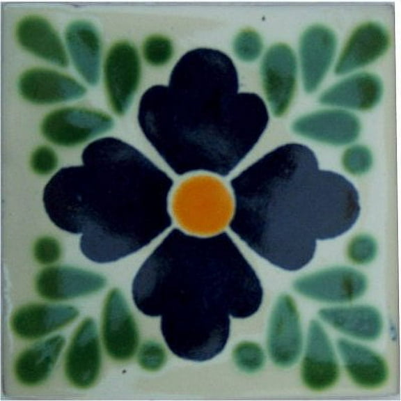 2x2 Tlaquepaque Talavera Mexican Tile, Set of 36 pcs