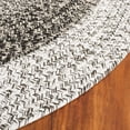thumbnail image 6 of SAFAVIEH Braided Kent Geometric Machine Washable Reversible Area Rug, Ivory/Black, 5' x 8' Oval, 6 of 19