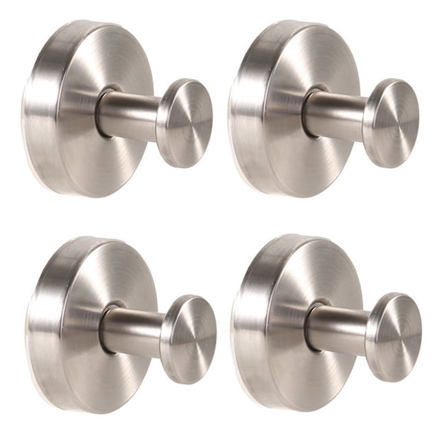 Gancho para Ropa con Ventosa de Acero Inoxidable, Gancho para Toallas de Baño y Cocina, Sin Perforaciones, con Ventosa Sin Costuras, Color Plateado