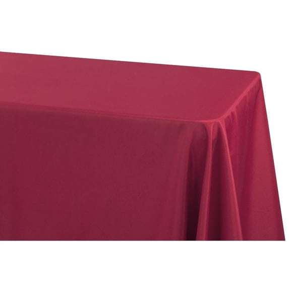 1 Pc, Economy Polyester Tablecloth 90"X132" Oblong Rectangular - Apple Red For Occasional Use, One-Time Events, Or Casual Affairs