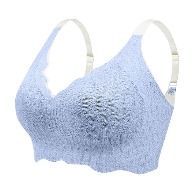 Bocqde Plus Size Bralette for Woman Comfortable Full Coverage Bras Lace Thin Breathable Bra Without Steel Rim