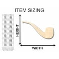 thumbnail image 2 of Unfinished Wood Pipe Smoke Shape - Detective - Hobbit - Craft - up to 46" DIY 16" / 1", 2 of 3