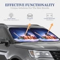 thumbnail image 4 of Windshield Sun Shade, Lantern On Snow With Christmas Foldable Car Sun Shade Windshield for Front, 2 Pieces, 4 of 7