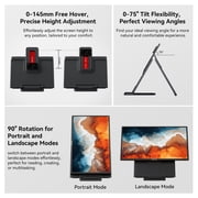 Blackview 24 inch Large Portable Monitor, 100Hz Gaming Monitor, 1200P IPS FHD Laptop Screen Extender, USB-C HDMI Travel Second Monitor for Laptop,MacBook,Desktop,PC,PS4/5, with Adjustable Stand&VESA