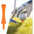 thumbnail image 3 of 100 tees de golf de plástico naranja de 70 mm, tees de golf de castillo duraderos, para driver de golf, tapetes de golf y pelotas de golf de plástico, un juego de material plástico naranja, 3 of 5