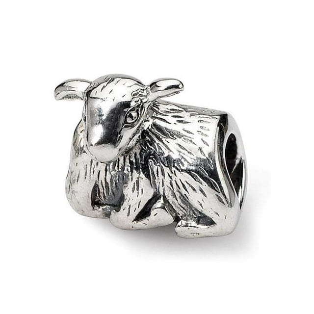 Perles de Réflexion QRS264 Sterling Silver Agneau Perle - Antique & Poli