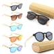 thumbnail image 2 of 1 Par de Anteojos con Patas de de Bambú, Gafas de terre de Retro para Hombres Y Mujeres - Negro Salvador Gafas de sol de madera, 2 of 9