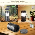 thumbnail image 2 of Lichamp Linterna Solar para Camping 4 Unidades, LED Recargable por USB, 2 of 8