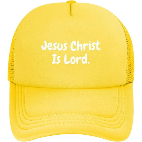 Jesus is Lord Baseball Hats Classic Solid Color Adjustable Mesh Baseball Cap for Men Women Black