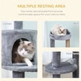thumbnail image 4 of Grey Cat Tree Tower with Condo & Scratching Posts - 41" Multi-Level Tower for Living Room & Bedroom - Sturdy, Plush & Sisal Design for Cats Up to 10lbs, 4 of 7