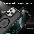 thumbnail image 2 of For iPhone 16 Pro Max Magnetic Phone Case,Compatible with MagSafe,Military-Grade Protection, Anti-Fingerprint,Shockproof Anti-fall Frosted Skin-feel Ultra Slim Translucent Phone Case,Black, 2 of 9