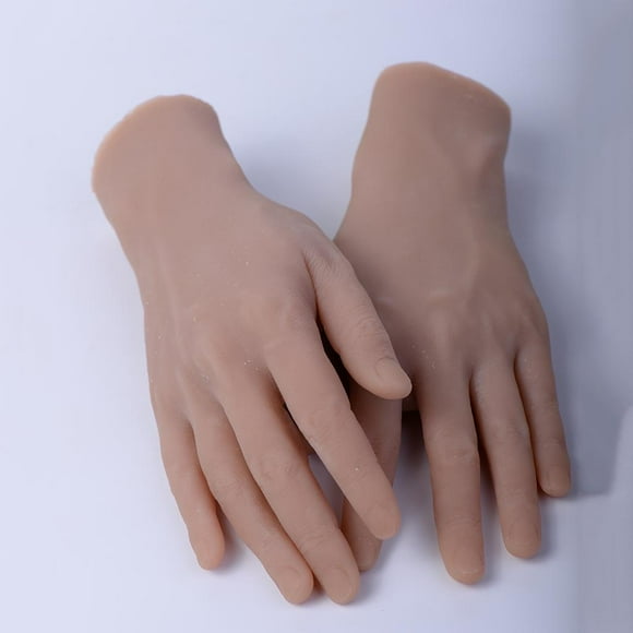 Tachiuwa 2x Ongles Entraînement Pratique Mains - Fournitures Manucure Affichage des Ongles - Flexible Flexion Naturel Regard Fausses Mains - Meilleurs Outils de Pratique Bricolage Manucure