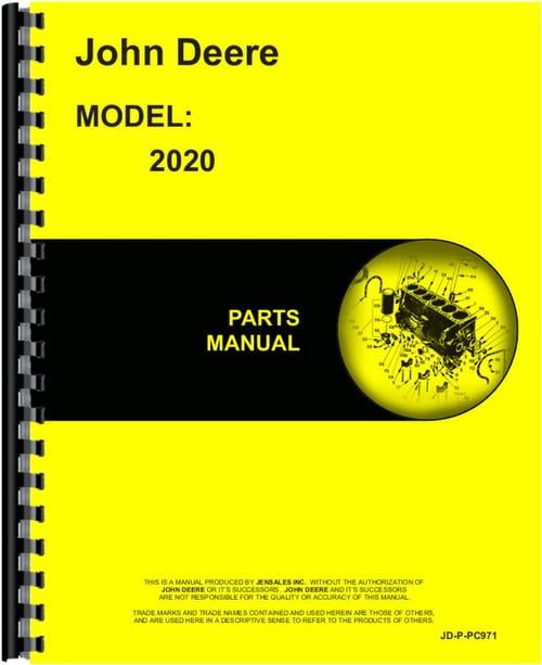 John Deere 2020 Tractor Parts Manual