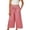 Hot Pink, variant on Girls Linen Wide Leg Pants, Striped Casual Barrel Pants with Drawstring Waist and Pockets (Black, 8-9 Years)