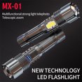 thumbnail image 4 of Naiovety Linterna de aleación 15W P50 IPX4 impermeable multimodos ajustable Zoomable linterna eléctrica hogar Camping herramienta de iluminación de Escalada, 4 of 6