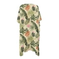thumbnail image 5 of Xoenoiee Tropical Hibiscus Palm Leaves Pattern Half Sleeve Kimono Cardigan for Women Lightweight Plus Size Open Front Beach Swimsuit Cover Ups Summer Outfits, 5 of 7