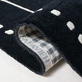 thumbnail image 5 of SAFAVIEH Bella Danita Plain Dotted Bordered Wool Runner Rug, Black/Ivory, 2'3" x 11'7", 5 of 9