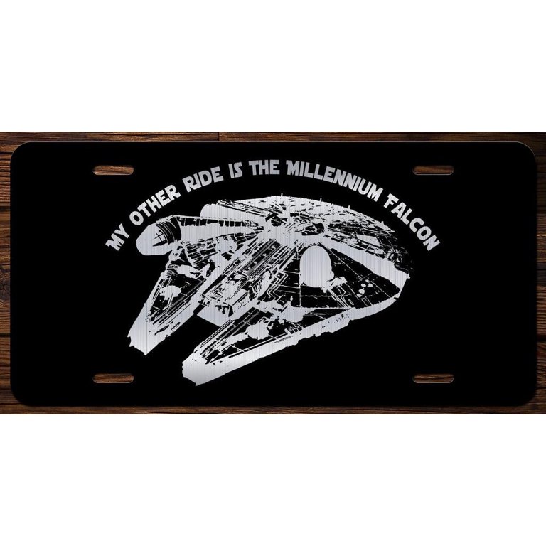 "May The Force Be With You" Star Wars License Plate Frame - Glossy Black