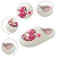 thumbnail image 4 of Couples Slippers for Women Men Pink Ballon Memory Foam House Shoes Fuzzy Warm Cozy Bedroom Slip on Home Slides, 4 of 7