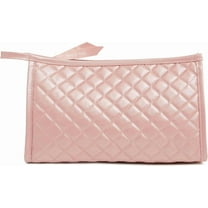 Vera Bradley Women's Pearlized Cotton Trapeze Quilted Cosmetic Makeup Organizer Bag in Rose Quartz