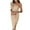Beige, variant on Uaswgudfs Women’s Elegant Short Sleeve One-Shoulder Bodycon Dress with Ruffle Trim & High-Low Hem - Satin-Like Glamour Evening Dresses for Women 2025 Beige L