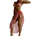 thumbnail image 1 of Traje de baño de malla con volantes y estampado dividido en bikini para mujer Conjunto de ropa de playa OAVQHLG3B Store lin121212, 1 of 4