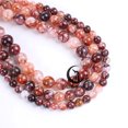 thumbnail image 3 of Cuentas de cuarzo hematoide rojo natural Zhe Ying, cuentas sueltas redondas de primera calidad para hacer joyas, pulseras, collares, accesorios de bricolaje, 3 of 4