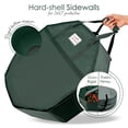 thumbnail image 3 of Hearth & Harbor 30" Christmas Wreath Storage Container with Interior Pockets and Dual Zippers, Green, 3 of 6