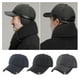 thumbnail image 3 of Jumpingount Gorra de béisbol de calentamiento de invierno para hombre, sombrero de moda, sombreros cálidos con Protector de orejas, accesorio para la Sombreros Azul Jumpingount AP013124-01, 3 of 6