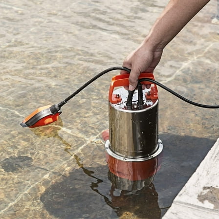 Sump Pump, 1HP Stainless Steel Submersible Water Pump with Float Switch for Fresh Water, Mains Water & Pool Water