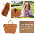 thumbnail image 4 of RUNROTOO 1Pcs Portable Shopping Basket Plastic Brown Rustic Atmosphere for Friends, 4 of 8