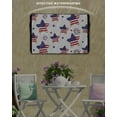 thumbnail image 3 of 4th of July Outdoor TV Cover 48 to 50 Inch Weatherproof, USA Star Independence Day Patriotic 600D Oxford TV Covers with Waterproof Zipper, Outside Flat TV Screen Protector Size 48"W x 30"H x 4.5"D, 3 of 7