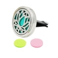 thumbnail image 1 of Ambientador para coche con forma de loto, difusor de perfume con clip, ambientador para ventilación de coche, medallón de perfume decorativo con 2 almohadillas de fieltro de colores aleatorios., 1 of 6