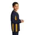 thumbnail image 3 of Sport-Tek Youth Tipped V Neck Raglan Wind Shirt-M (True Navy/Gold), 3 of 6
