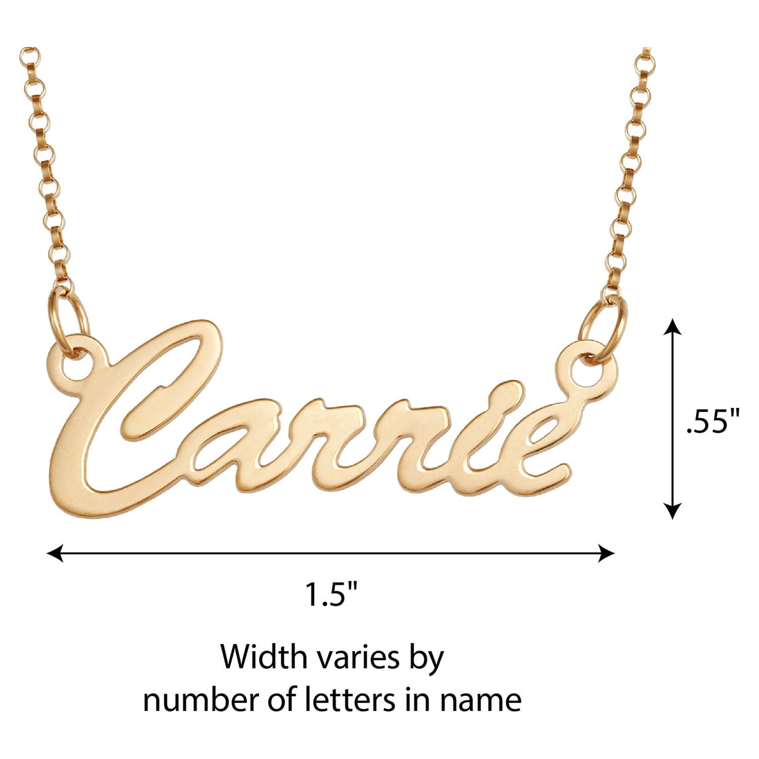 Personalized Planet Women's 14kt Gold-Plated Sterling Hollywood Nameplate Necklace,18" - image 2 of 5