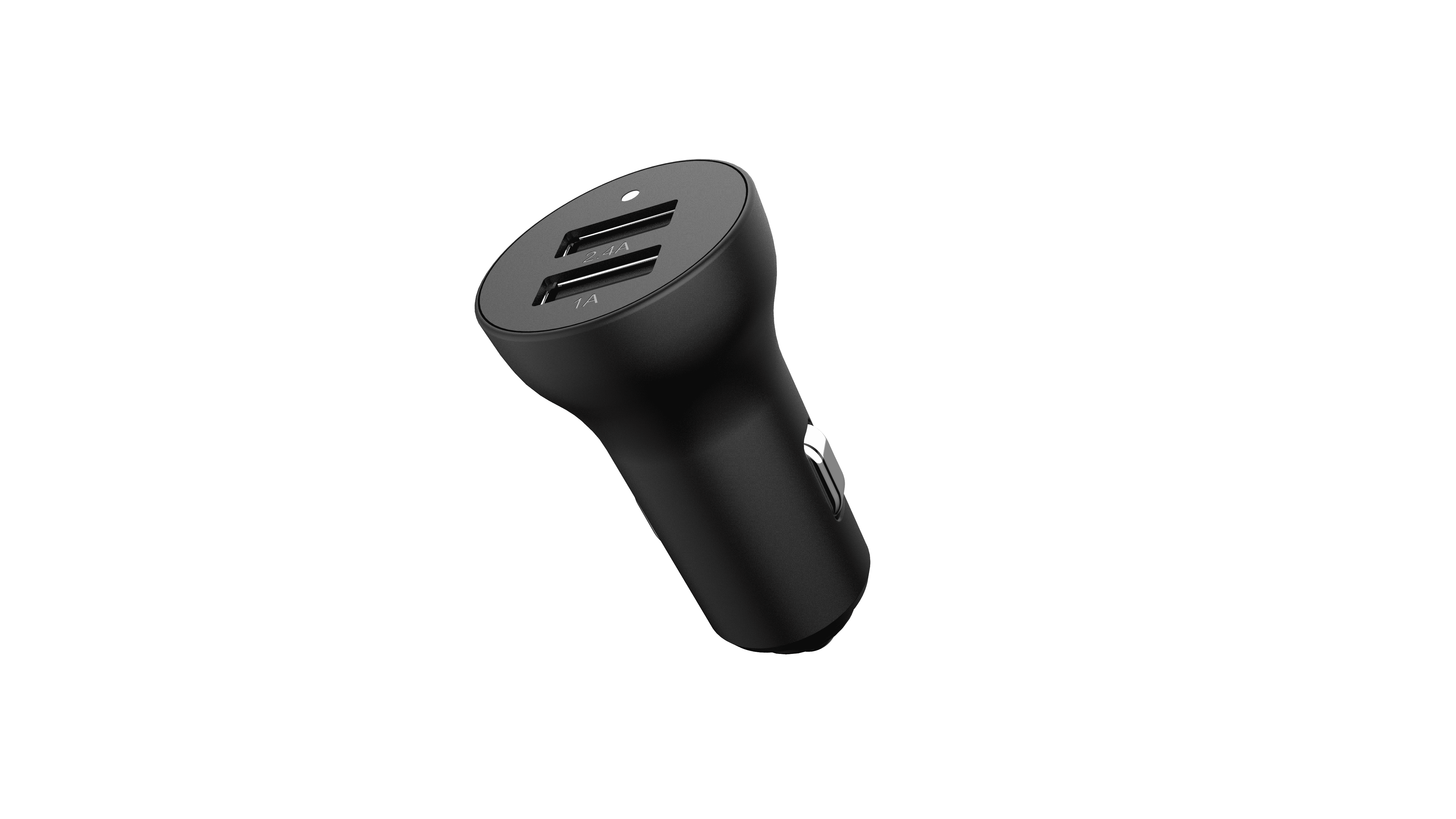 Auto Drive 3.4A Dual USB Ports Car Charger,Visible at Night with LED Indicator,Compatible with Smartphones, Tablets.