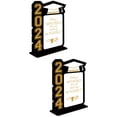 thumbnail image 6 of FRCOLOR 2pcs Graduation Wood Table Sign Wood Table Decoration Graduation Wooden Table Ornament, 6 of 8