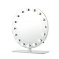 thumbnail image 2 of Impressions Vanity Monarch Plus Hollywood Desk Mirror with LED Globe Bulbs for Bedroom (Silver), 2 of 9