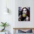 thumbnail image 3 of Nawypu Red Lips Bite Bitcoin Money Canvas Wall Art, Bitcoin with Women Sexy Red Lip Picture for Room Wall Decor, Colorful Beauty and Money Coin Canvas Print for Home Living Room Bedroom Decor, 3 of 4