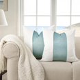 thumbnail image 3 of EVERGRACE Walsh Signature Velvet Panel Cotton Pillow Covers Set of 2, Decorative Pillow Covers 20"x20" for Couch, Square Cushion Cases for Sofa Bedroom Living Room, Aquamarine, 3 of 8