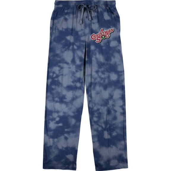 A Christmas Story Logo Men's Blue Wash Sleep Pajama Pants