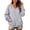 AOP41-Gray, variant on VV AVEORS Womens V Neck Sweatshirt With Pockets Hoodless Hoodies Fleece Pullover Dressy Casual Loose Fit Long Sleeve Tops Beige M