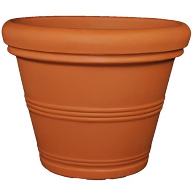 Tusco Products Vaso Da Giardino Rolled Rim RR135BK - Plastica Stampata 34,3 Cm Nero - Resistente UV Con 10 Anni Di Garanzia