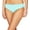 Green, variant on Women's Island Goddess Scallop Edge Hipster Bikini Swimsuit Bottom Swimwear, Midnight, 10