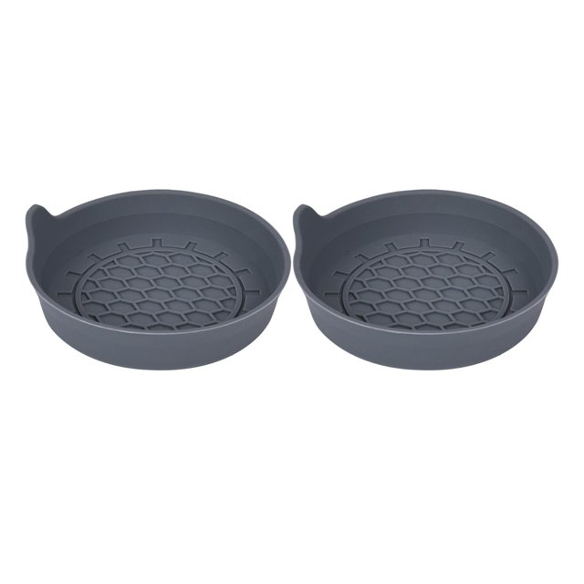 2 posavasos genéricos para coche, para portavasos, alfombrilla antideslizante para bebidas, universal, fácil de instalar, accesorios para el interior Gris