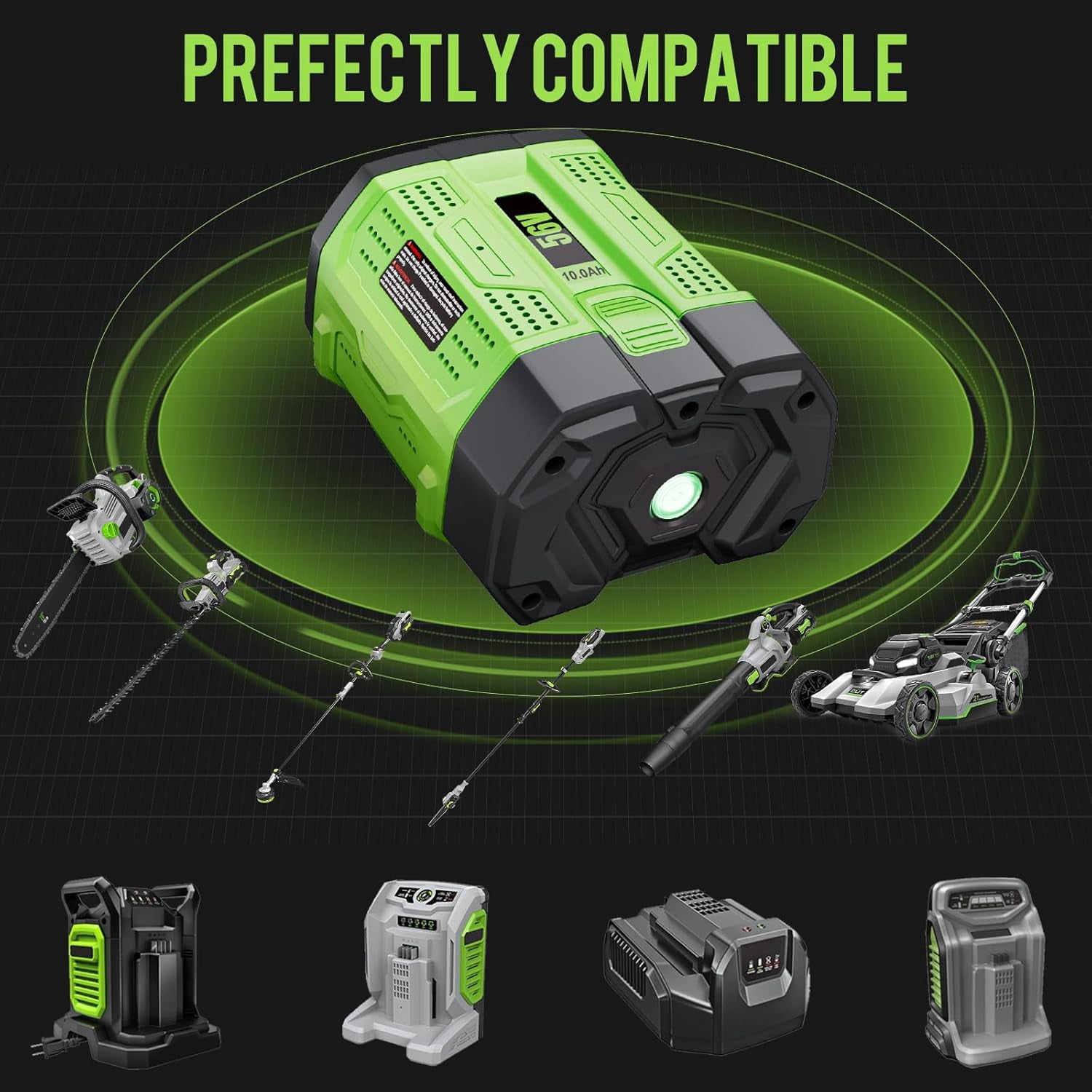 2Packs 56V 10.0Ah Replacement for EGO BA2800T BA2800 BA4200 BA1400 Compatible with Ego 56V Battery Power+ Cordless Tools